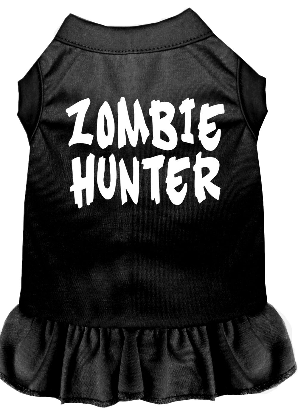 Zombie Hunter Screen Print Dress Black Lg